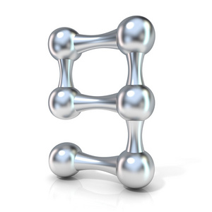 分子的字体集合数值位数，9 九。孤立在白色背景上的 3d 渲染图