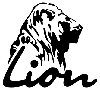 适合的会徽或徽号狮子头的程式化的形象