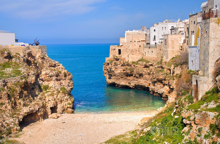 polignano 的全景.普利亚大区.意大利