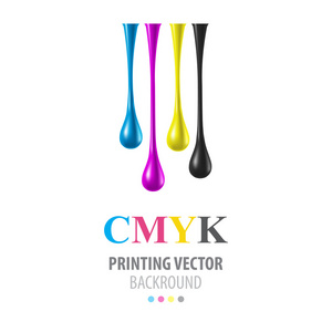 Cmyk 闪亮滴