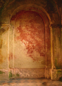 古老的肮脏的红砖砌成墙的纹理