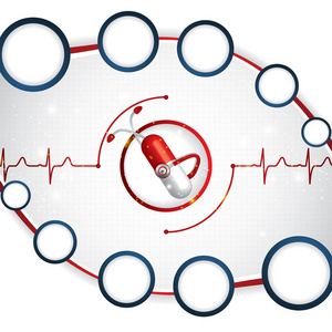 抽象医疗心脏病心电图背景