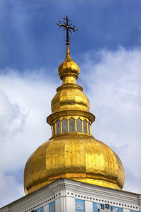 圣 Michael 修道院大教堂的尖顶基辅乌克兰