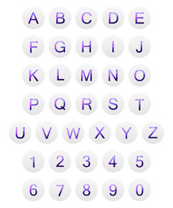 矢量多边形字母紫色字母表