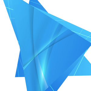 明亮的蓝色三角形抽象背景
