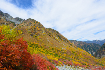 日本北部阿尔卑斯山的风景