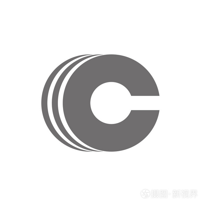 字母c 标志概念图标.矢量