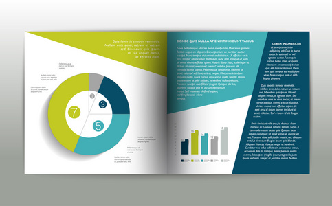 布局模板页。小册子 报告 文本设计