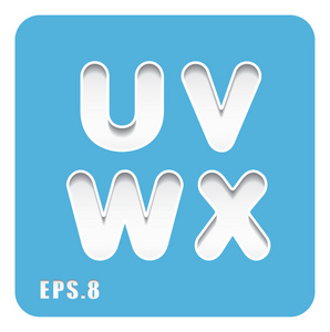 本文字母 U V W X