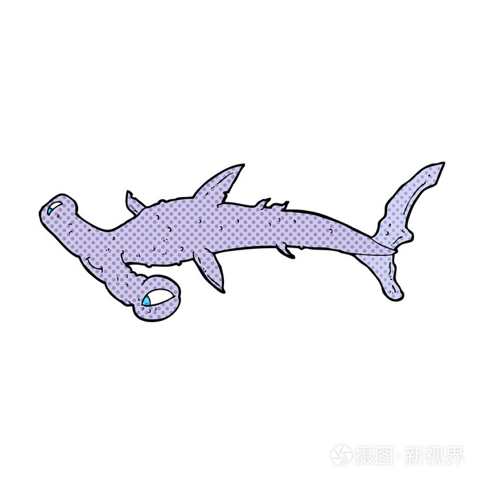 漫画卡通锤头鲨