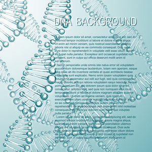 Dna 分子的背景。矢量图