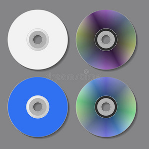 dvd cd光盘。矢量图。