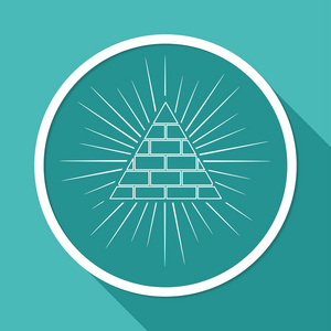 图标的金字塔，共济会的符号