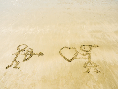 写在沙子在沙滩上