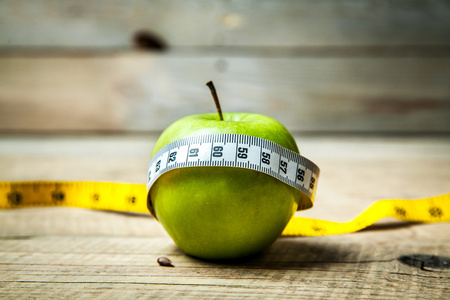 水果。 苹果和厘米。 健康饮食
