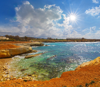 美丽的夏天海上湾塞浦路斯