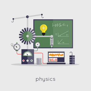 物理实验室工作区和科学设备