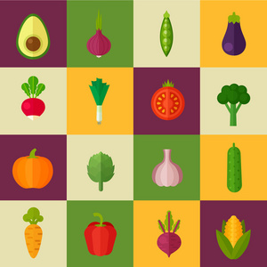 有机蔬菜平图标