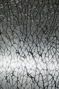 抽象的裂缝的钢化玻璃