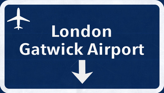 伦敦盖特威克机场英国联合王国机场公路标志
