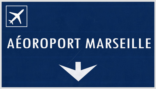 马赛法国机场公路标志
