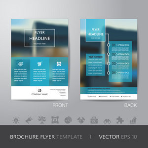 企业模糊背景宣传册传单设计布局模板