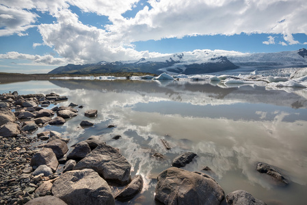 在冰岛 fjallsarlon 泻湖