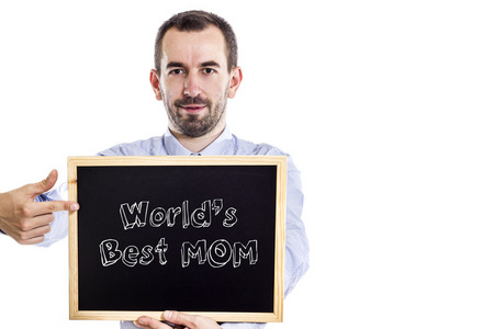 世界上最好的妈妈   年轻的商人与黑板