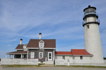 科德角，马萨诸塞州的高地灯塔 Cape Cod 光