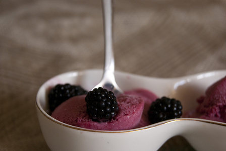 与新鲜的露莓的冰糕图片
