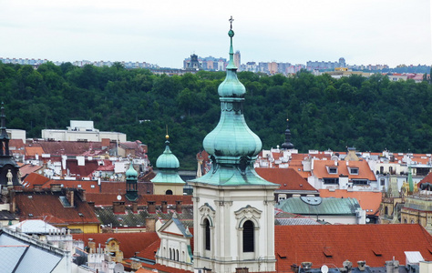 顶视图的中心的布拉格，捷克共和国