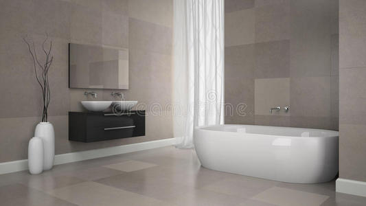 现代浴室室内花岗岩瓷砖墙面