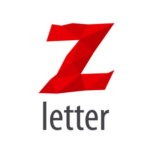 红色矢量标志创意字母 Z