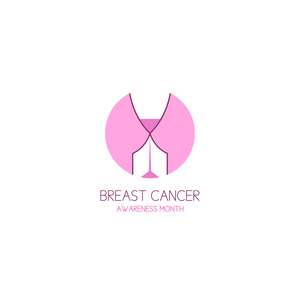 乳房癌认识标志矢量图