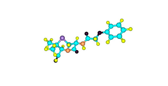 青霉素 V 分子结构上白色孤立