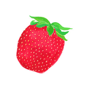 草莓。 手绘浆果。 真正的水彩画。 向量