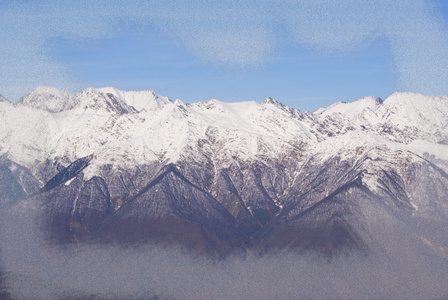 雪上霜框架与山水