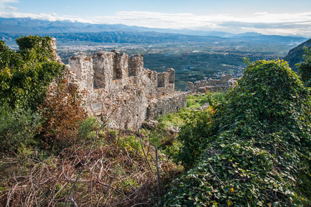 Mystras 拜占庭城堡镇的废墟