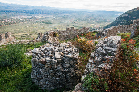 Mystras 拜占庭城堡镇的废墟