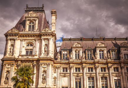 酒店 de ville 市政厅 在巴黎