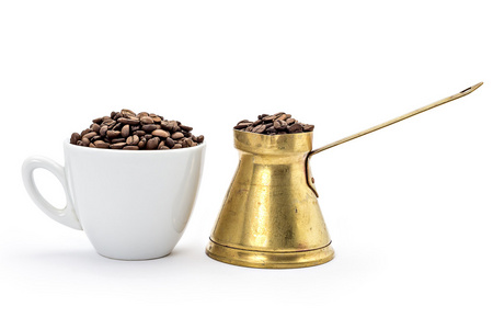 杯咖啡和咖啡壶