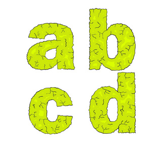 万圣节肮脏字母小写字母 abcd