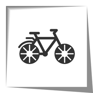 自行车图标与切出阴影效果