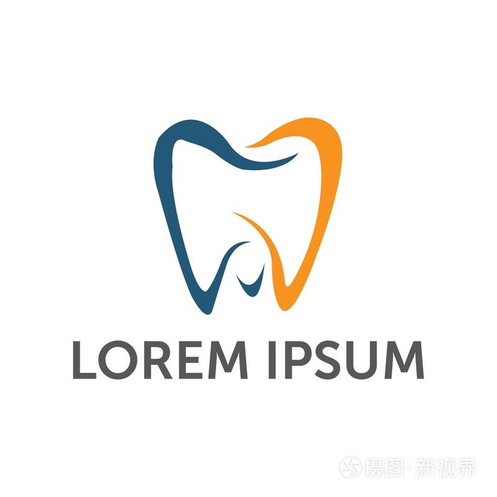 牙医牙科牙科标志矢量
