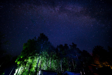 满天星斗的天空夜景