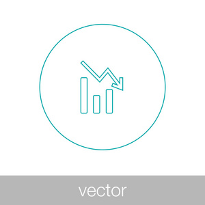下降图图标下降图表图标商业损失 ic