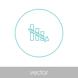 下降图图标下降图表图标商业损失 ic