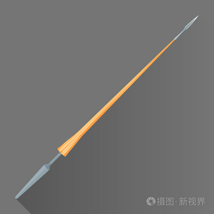矢量平面样式中世纪骑兵矛插图 ico