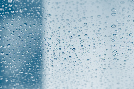 雨水在玻璃背景纹理