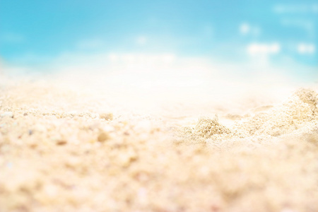 海沙海滩夏季和自然背景, 柔和的焦点
